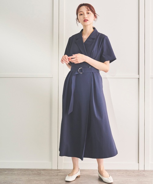 Sirin ワンピース ストレッチピケカシュクールワンピース「日本製
