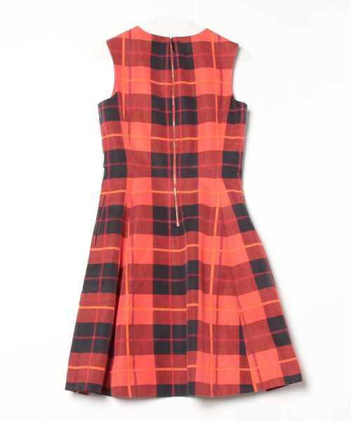 kate spade ノースリーブワンピース チェック柄 Kate spade チェック リボンデザイン ノースリーブ ワンピース