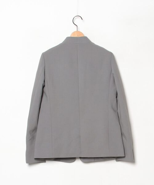 【美品】 PLST ノーカラージャケット ライトグレー PLST 「PLST」 ノーカラージャケット S グレー レディース
