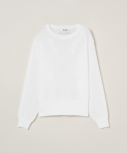 ニット セーター Shimmer sweater mesh top レディース three dots ニット セーター Shimmer sweater mesh top