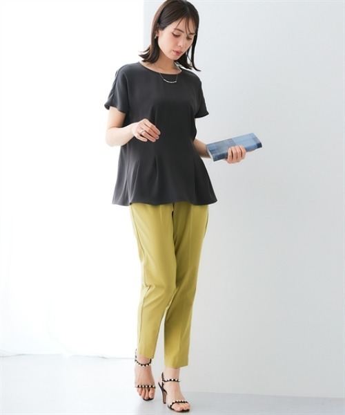 7days Life Styling ブラウス シャツ 美極とろみ素材ペプラムブラウス