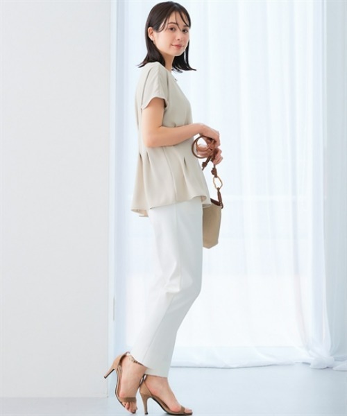 7days Life Styling ブラウス シャツ 美極とろみ素材ペプラムブラウス