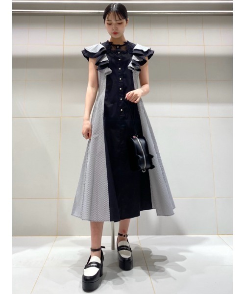 furfur 半袖ワンピース FURFUR 「FURFUR」 半袖ワンピース FREE ブルー レディース : ZOZOTOWN