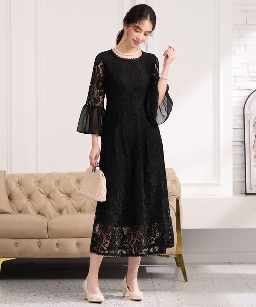 DRESS+（ドレスプラス） ドレス 総レースが大人上品なドレスワンピース