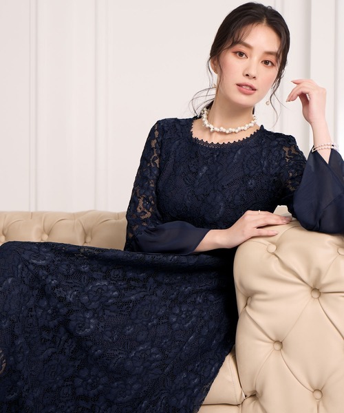 DRESS+（ドレスプラス） ドレス 総レースが大人上品なドレスワンピース