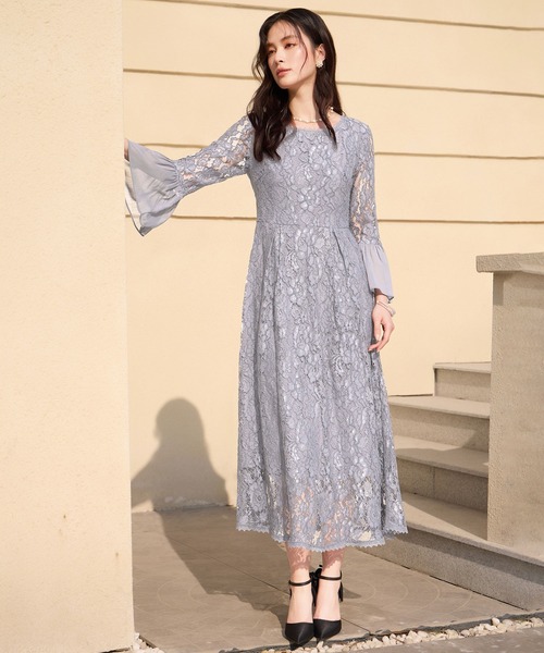 未使用(44)emotional dresses 総レースドレスワンピース DRESS+（ドレスプラス） ドレス 総レースが大人上品なドレスワンピース