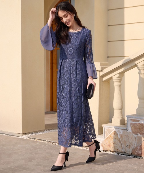 DRESS+（ドレスプラス） ドレス 総レースが大人上品なドレスワンピース