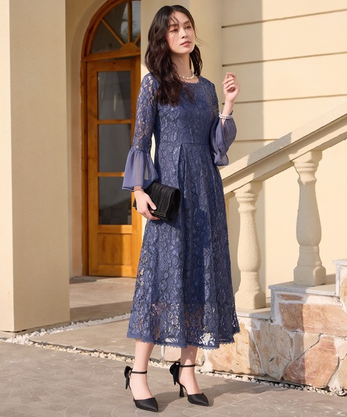 DRESS+（ドレスプラス） ドレス 総レースが大人上品なドレスワンピース