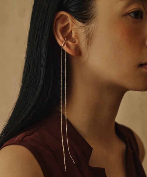 anuans（アニュアンス） イヤーカフ SLV925ロングチェーンイヤカフ