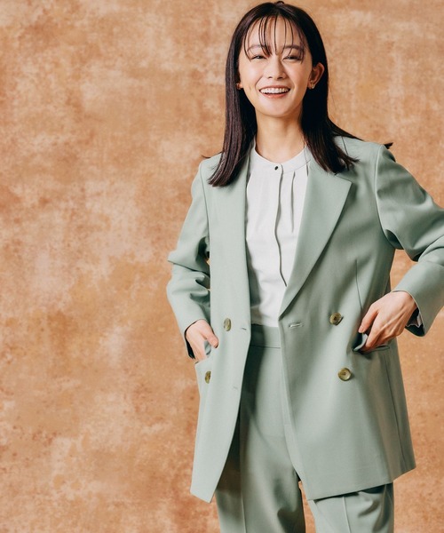 「GLOBAL WORK」 テーラードジャケット LARGE ミント レディース