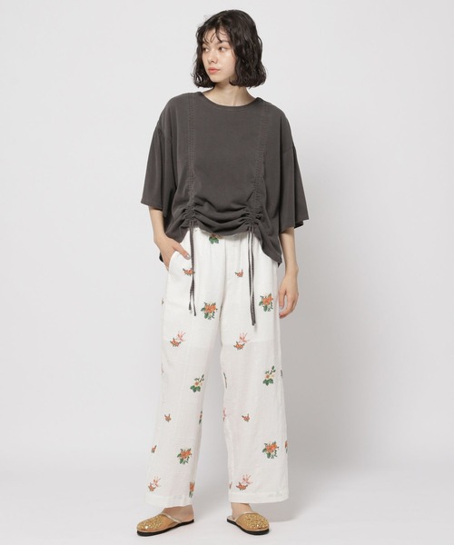 「niko and...」 半袖カットソー LARGE ライトグレー レディース
