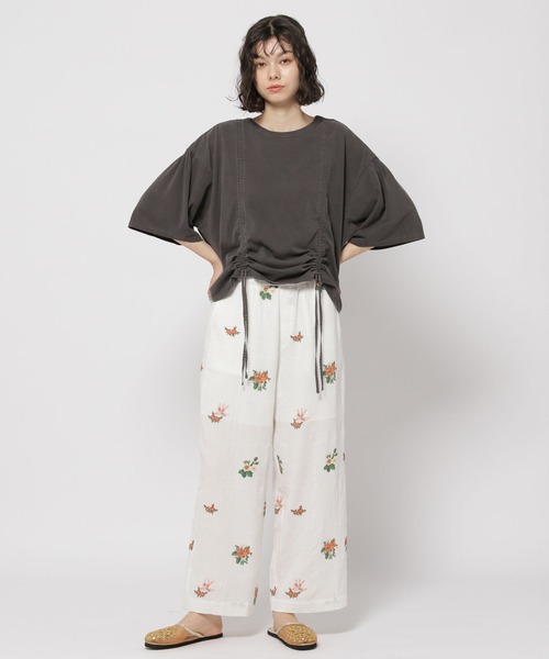 「niko and...」 半袖カットソー LARGE ライトグレー レディース