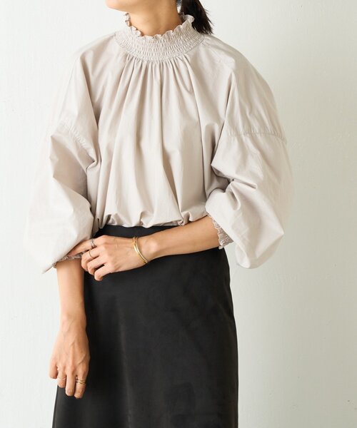 BEARDSLEY（ビアズリー） ブラウス シャツ シャーリングハイネック