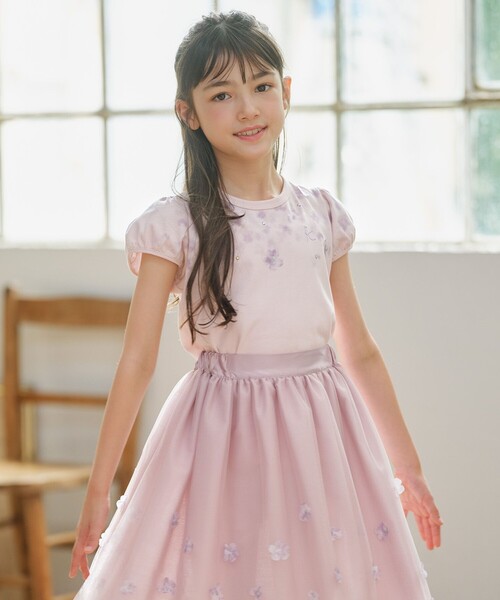 子供服♡150〜160 tシャツ 「150-160cm」ミスティフラワー Tシャツ キッズ 子供服 女の子