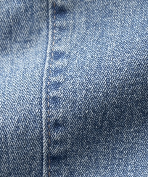 「GLOBAL WORK」 加工デニムパンツ LARGE サックスブルー レディース