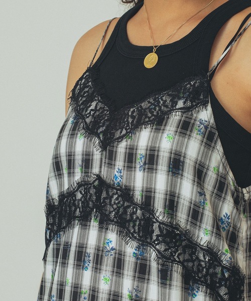 ROSE BUD（ローズバッド） ワンピース (mag.by c)FLOWER PRINT CHECK 