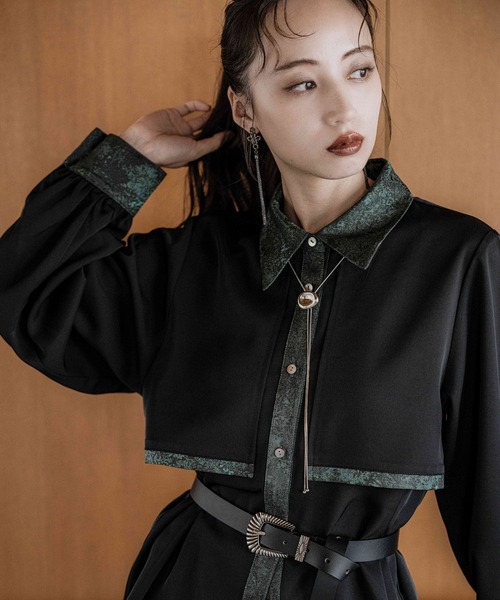 HARE（ハレ） ブラウス シャツ ラメアートジャガードシャツ(HARE