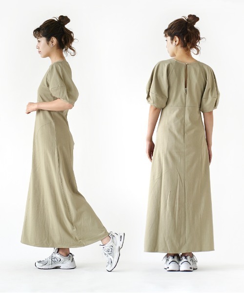 「e-zakkamania stores」 「Gleam」半袖ワンピース フリー グレイッシュベージュ レディース_画像8