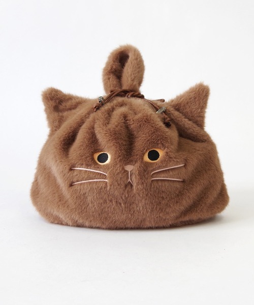 バッグインバッグ ハンドバッグ WOVEN (ウーヴン) / エコファー ねこ