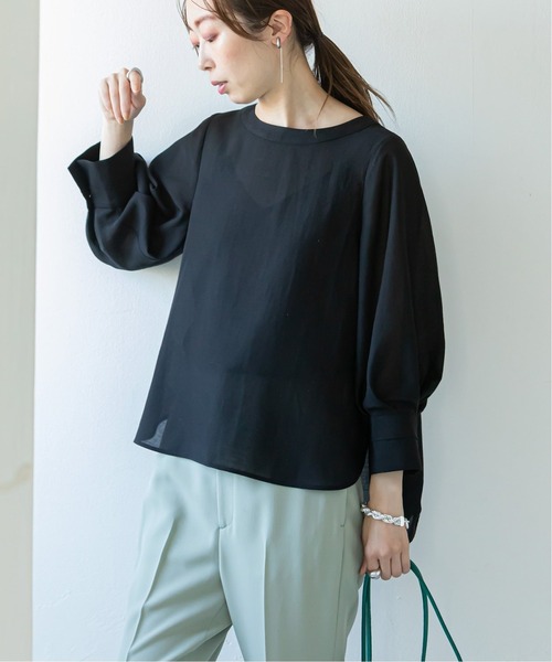 「NOBLE」 7分袖ブラウス - パープル レディース_画像2