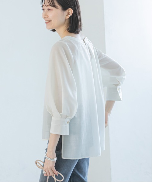 「NOBLE」 7分袖ブラウス - パープル レディース_画像3