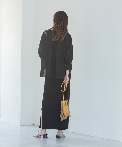 「NOBLE」 7分袖ブラウス - パープル レディース_画像9