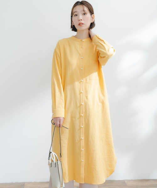 「F by ROSSO」 長袖ワンピース FREE インディゴブルー レディース_画像3