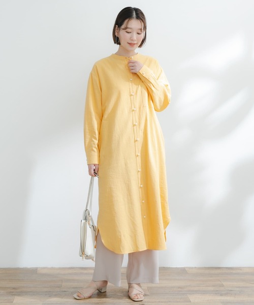 「F by ROSSO」 長袖ワンピース FREE インディゴブルー レディース_画像6