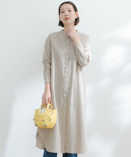 「F by ROSSO」 長袖ワンピース FREE インディゴブルー レディース_画像7