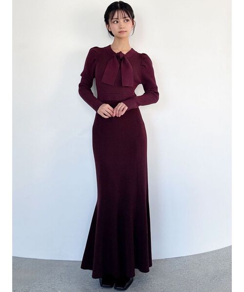 RESEXXY（リゼクシー） ワンピース ボウタイマーメイドニット