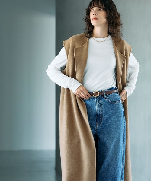 新品ネイビーウールVネックジレコート ウールリバー ジレ / 23区 | ファッション通販 【公式通販】オンワード