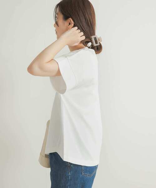 「URBAN RESEARCH DOORS」 半袖ブラウス MEDIUM オフホワイト レディース_画像5