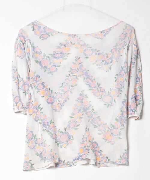 mina perhonen（ミナペルホネン） 花柄7分袖カットソー 38 ホワイト