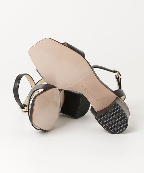 「ODETTE E ODILE」 ヒールサンダル 24cm ブラック レディースの画像