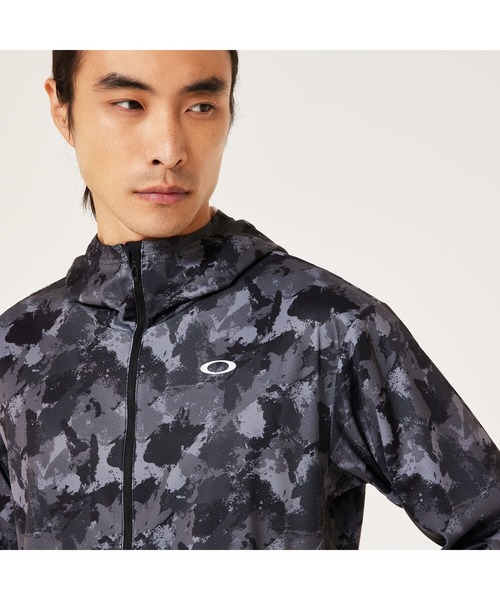 OAKLEY フード付きナイロンジャケット JPN M グレー OAKLEY（オークリー） コート ジャケット ENHANCE KNIT HOODY JACKET
