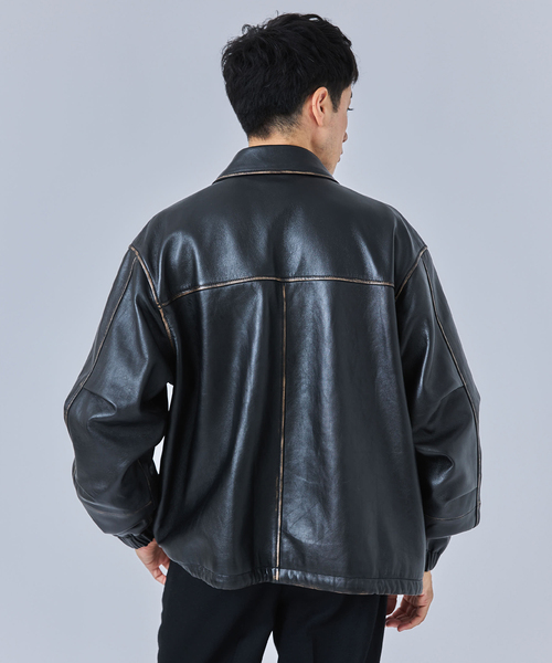 CCU（シーシーユー） 革ジャン ライダース 別注 Rub Skin コーチ JK