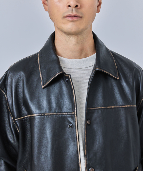 CCU（シーシーユー） 革ジャン ライダース 別注 Rub Skin コーチ JK