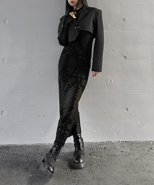 LVEU.（ラブユ） ワンピース 「LVEU.」ベロアレースワンピース