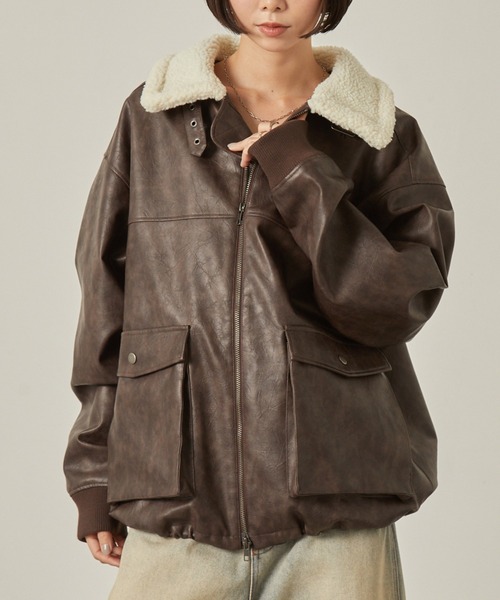 Snap club ブルゾン アウター 「Snap club」2WAYヴィンテージライク襟