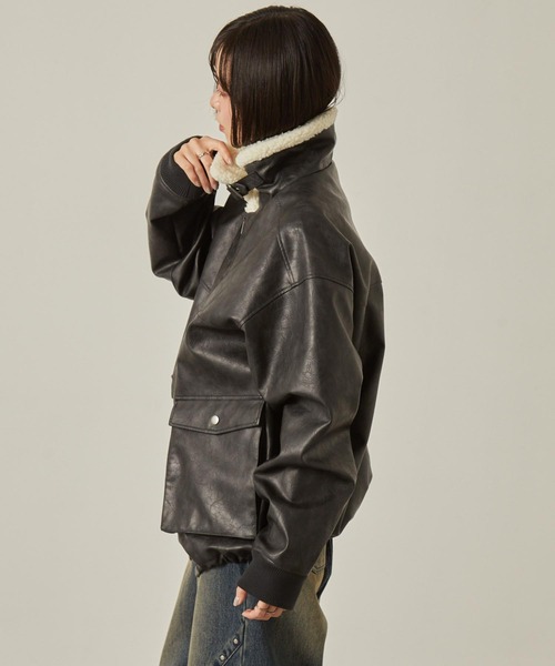 【ビンテージ】ウィルソン ショートレザージップアップブルゾン 襟付き XL相当 ヴィンテージレザーZIPブルゾン | SpRay