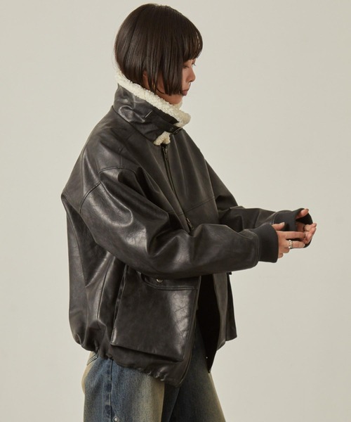 Snap club ブルゾン アウター 「Snap club」2WAYヴィンテージライク襟