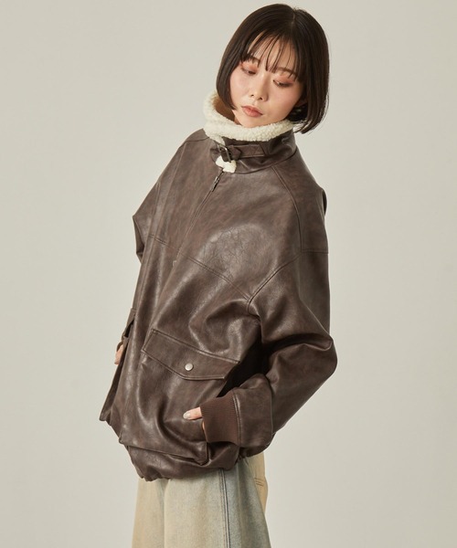 Snap club ブルゾン アウター 「Snap club」2WAYヴィンテージライク襟