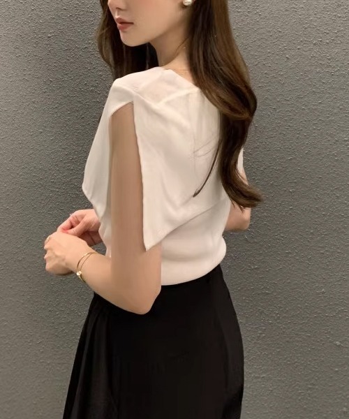 「ROOPTOKYO」 半袖ニット FREE ブラック レディース_画像2