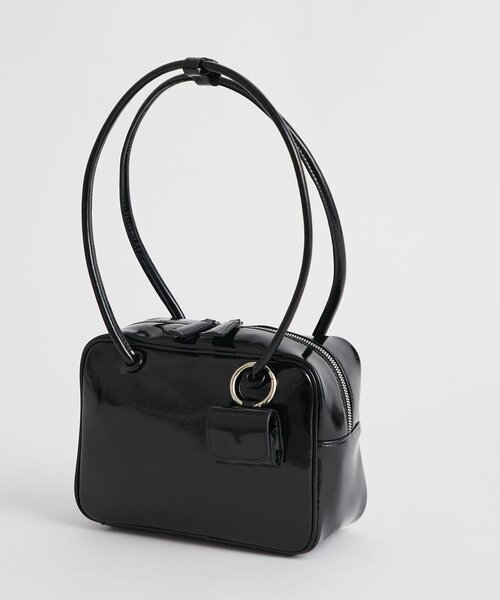 cache cache（カシュカシュ） ボストンバッグ 「」エナメル中型