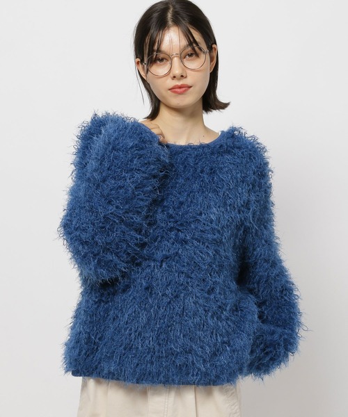 niko and…（ニコアンド） ニット セーター フェザーヤーンループニット