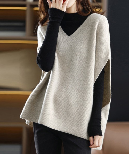 「Miniministore」 ノースリーブニット M オフホワイト レディース_画像5