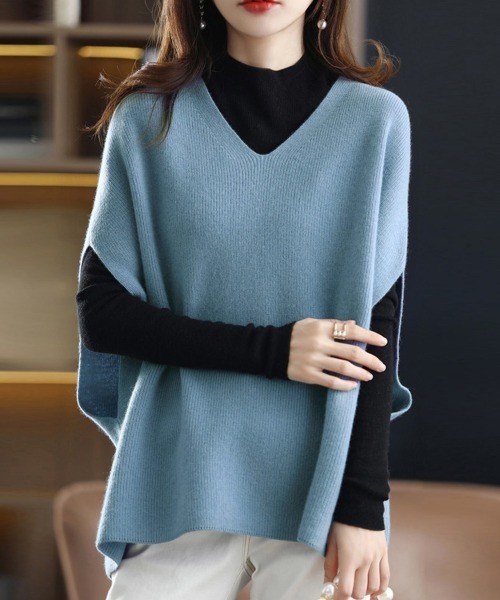 「Miniministore」 ノースリーブニット M オフホワイト レディース_画像7