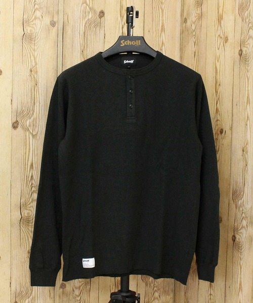Schott N.Y.C（ショット） tシャツ HONEYCOMB WAFFLE HENRY NACK T