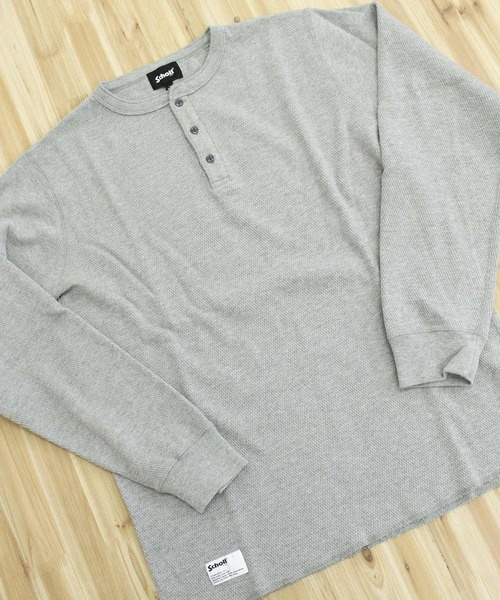 Schott N.Y.C（ショット） ヘンリーネック tシャツ HONEYCOMB WAFFLE