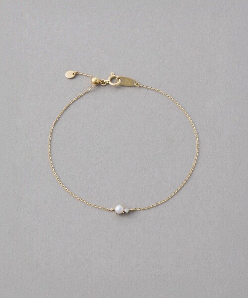 ete（エテ） ブレスレット 「レイヤード」 K10YG ダイヤモンド/パール